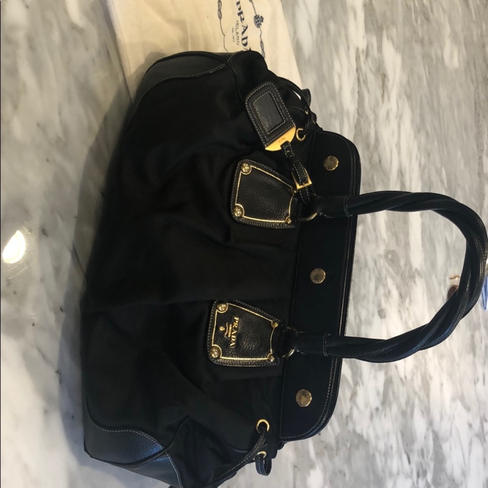 Prada Nylon and Leather trim bag
